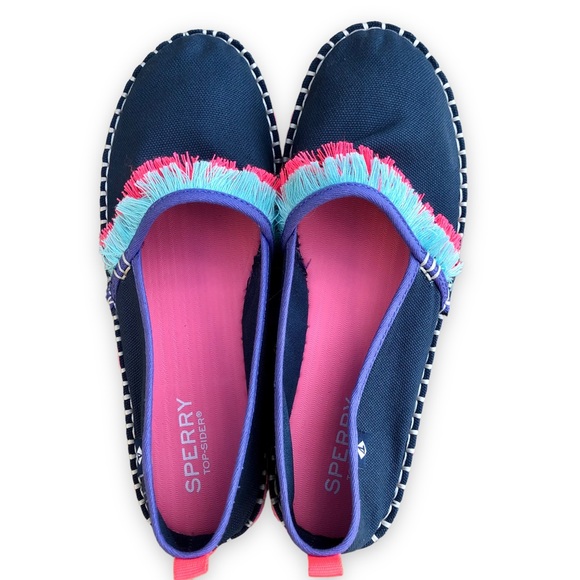 Sperry Top Sider Skysail Navy Blue Espadrilles Girls Size 3 - Picture 8 of 13